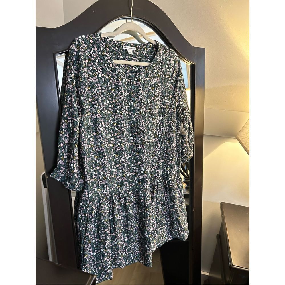 NEW Amazon Essentials Ruffle Mini Dress A-Line Sun Dress L